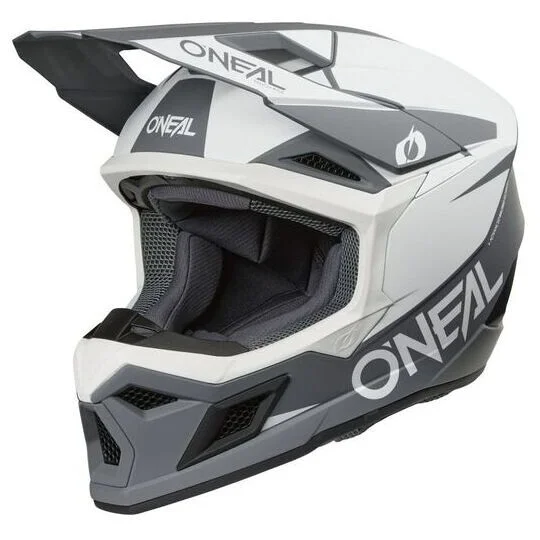 Casco Moto Cross Enduro O'NEAL 3SRS SOLID Bianco Nero Pagamento Sicuro