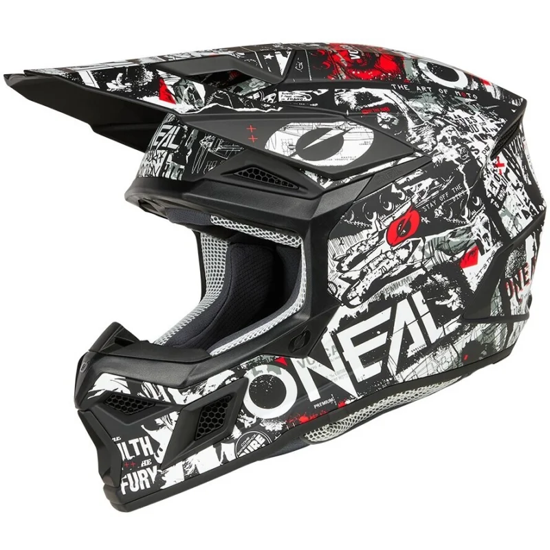 Prezzo Di Fabbrica Casco Moto Cross Enduro Oneal 3SRS sttack Nero Bianco