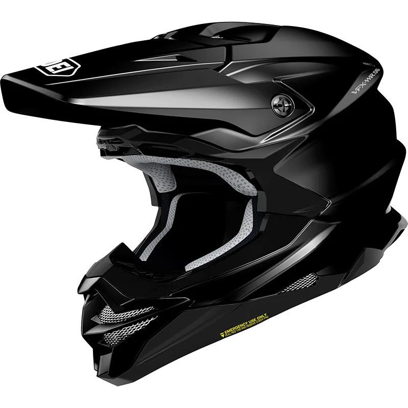 Prezzo Conveniente Casco Moto Cross Enduro Shoei VFX-WR 06 Mono Nero Lucido