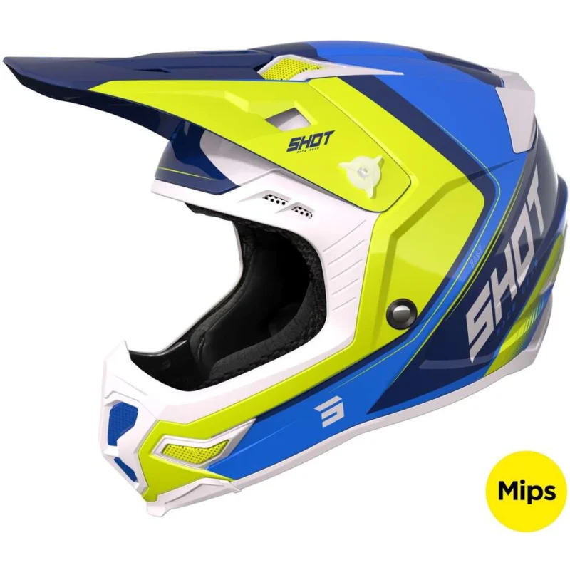 Casco Moto Cross Enduro Shot CORE FAST Blu Perla Ultima Occasione