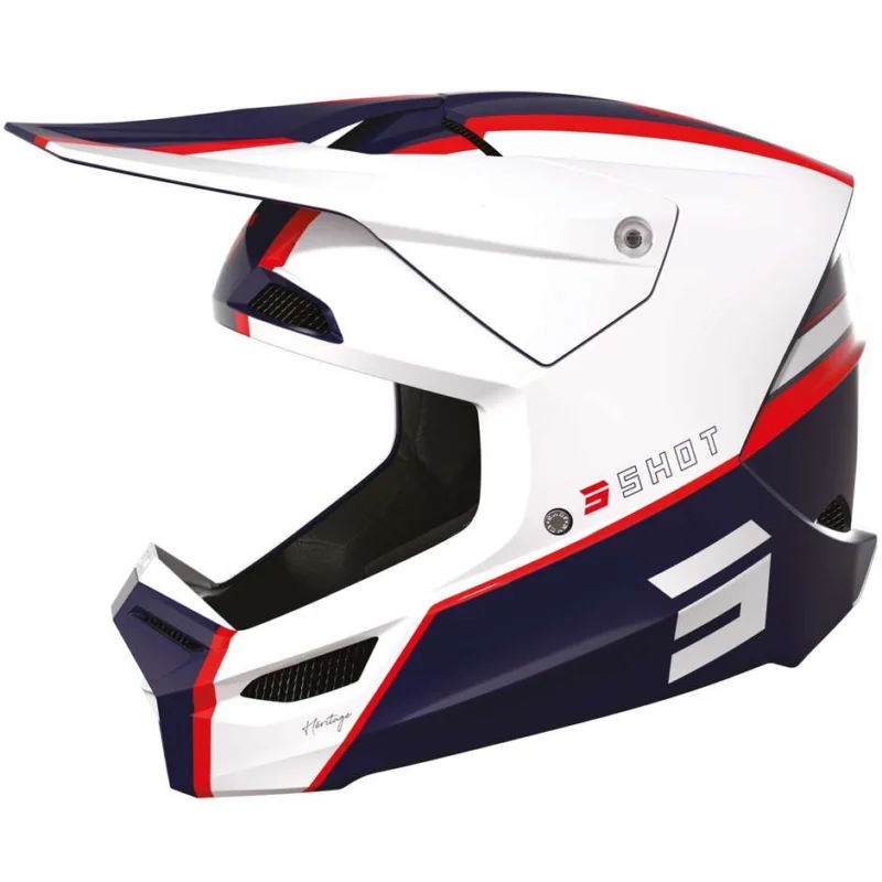 Miglior Prezzo Casco Moto Cross Enduro Shot FURIOUS HERITAGE Blu Lucido