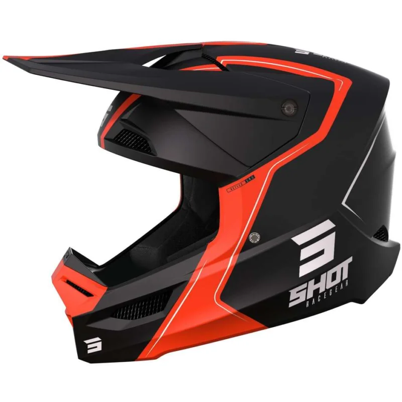 Casco Moto Cross Enduro Shot FURIOUS REFLEX Arancio Opaco Spedito Oggi