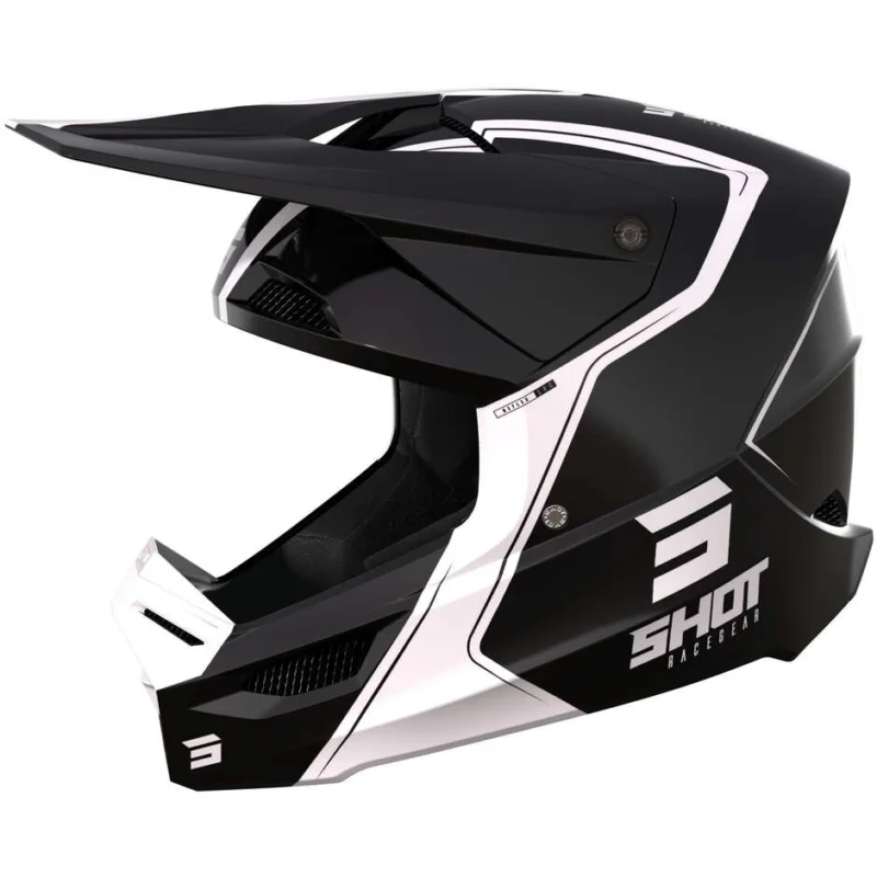 Casco Moto Cross Enduro Shot FURIOUS REFLEX Nero Lucido Novità