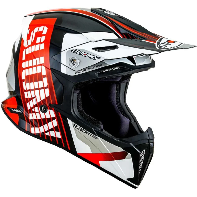 Casco Moto Cross Enduro Suomy X-WING AMPED Nero Rosso Subito Disponibile