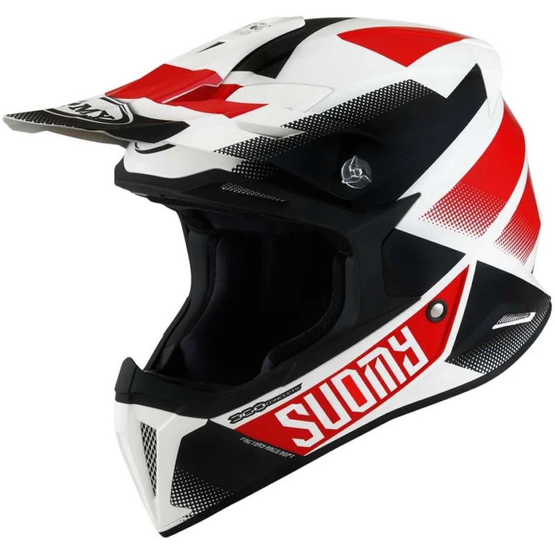 Ordina Subito Casco Moto Cross Enduro Suomy X-WING GRIP Bianco Rosso