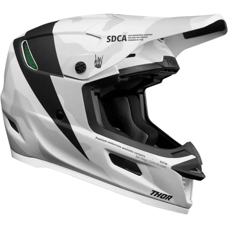 Promo Stagionale Casco Moto Cross Enduro Thor REFLEX CAST Bianco Nero