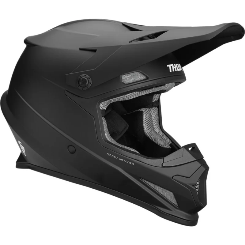 Casco Moto Cross Enduro Thor Sector Mono Blackout Nero Opaco Pagamento Sicuro