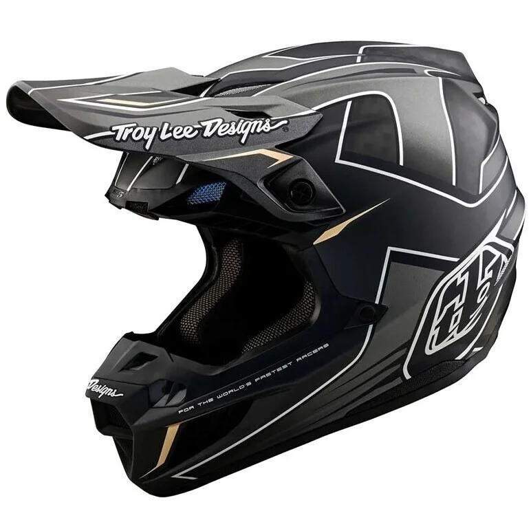 Casco Moto Cross Enduro Troy Lee Design SE5 ECE CARBON EFIX Nero Grigio Prezzo Di Fabbrica