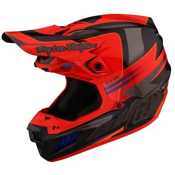 Casco Moto Cross Enduro Troy Lee Design SE5 ECE CARBON WMIPS SABER ROCKET Rosso A Buon Prezzo