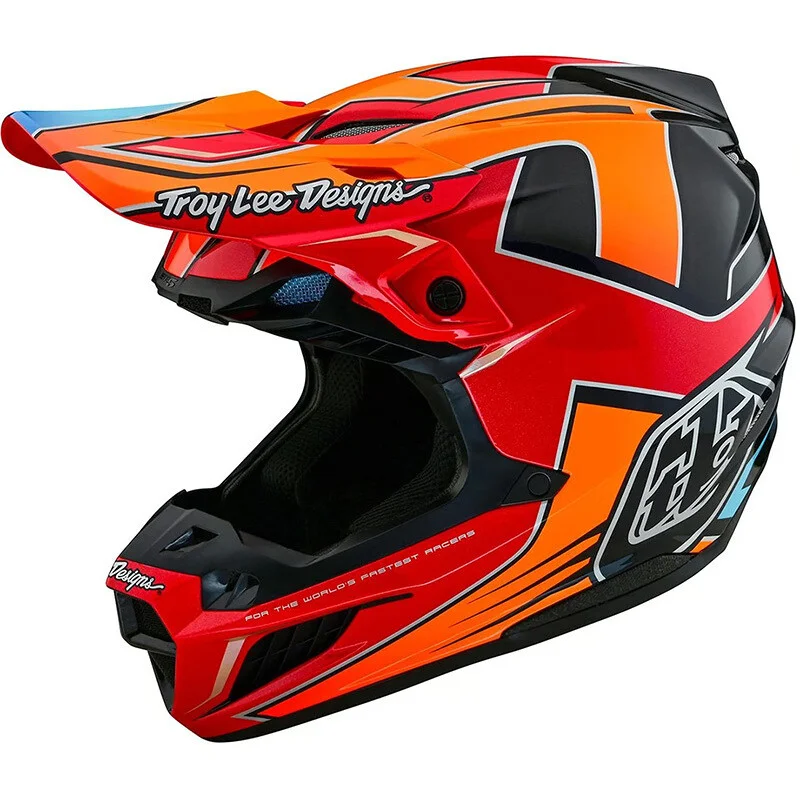 Prezzo Conveniente Casco Moto Cross Enduro Troy Lee Design SE5 ECE COMPOSITE EFIX Blu Rosso