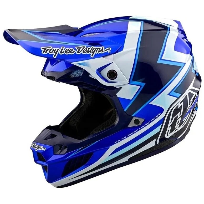 Bestseller Casco Moto Cross Enduro Troy Lee Design SE5 ECE COMPOSITE EVER Blu