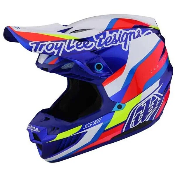 Casco Moto Cross Enduro Troy Lee Design SE5 ECE COMPOSITE WMIPS OMEGA Blu Sconto
