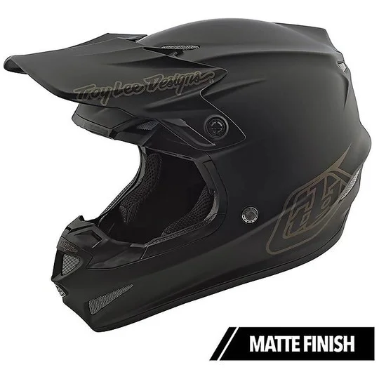 Quantità Limitata Casco Moto Cross Enduro Troy Lee Designs SE4 Polyacrylite Mono Nero