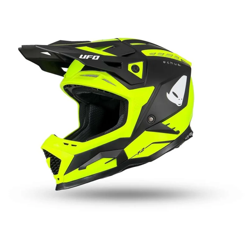 Compra Oggi Stesso Casco Moto Cross Enduro Ufo ECHUSNero Giallo Fluo