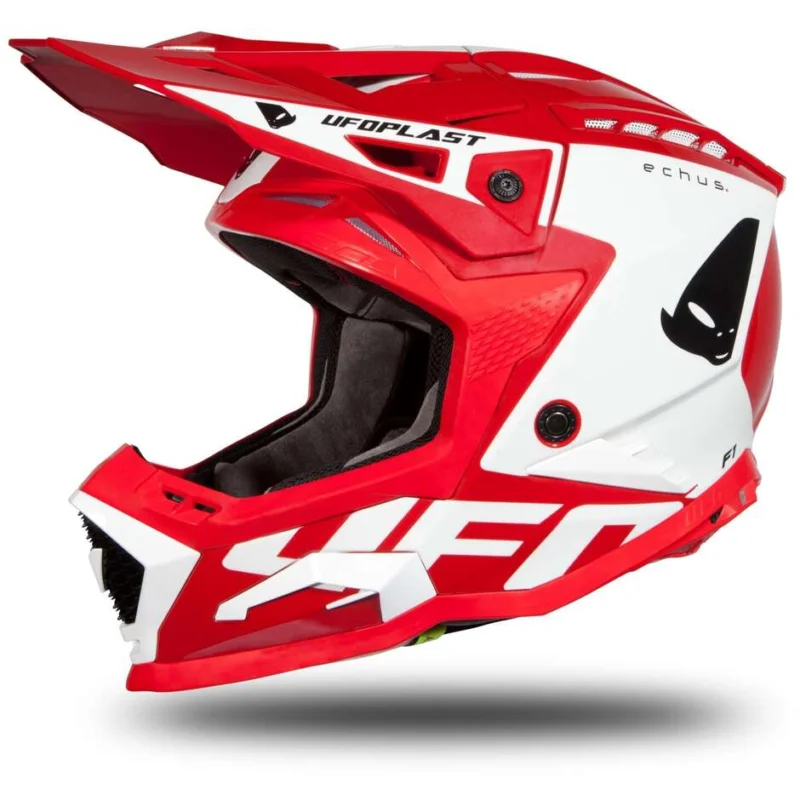 Occasione Imperdibile Casco Moto Cross Enduro Ufo ECHUS Rosso Bianco
