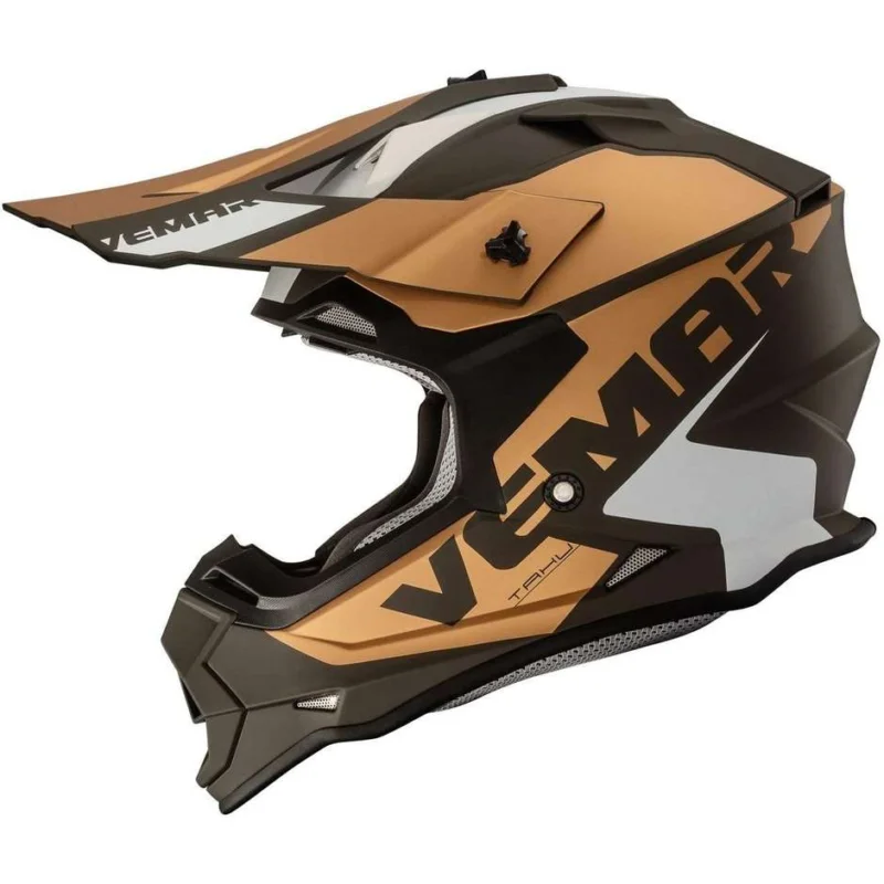 Casco Moto Cross Enduro Vemar VH Taku Blade Bronzo Nero Opaco Scelto Dai Clienti