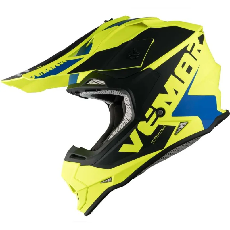 Prezzo Ridotto Casco Moto Cross Enduro Vemar VH Taku Blade Giallo Fluo Nero
