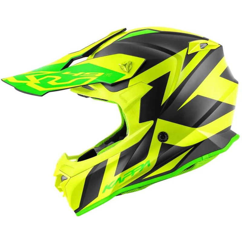 Casco Moto Cross Kappa KV49 R GREAT Nero Giallo Acquista Ora
