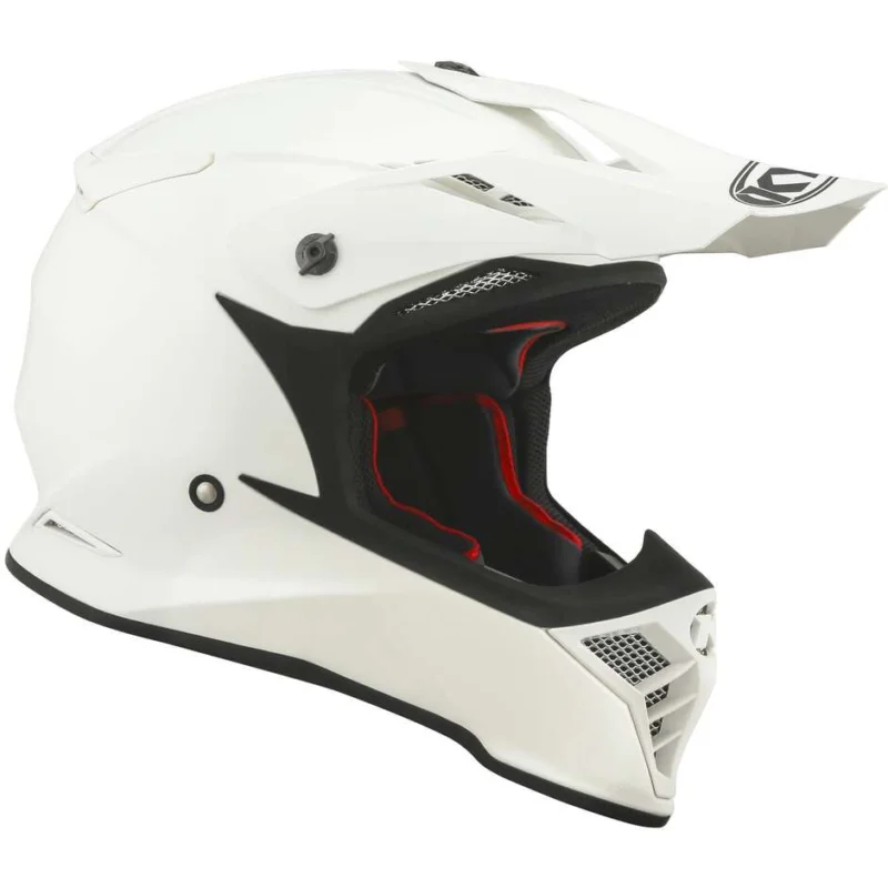 Casco Moto Cross KYT SKYHAWK PLAIN Bianco Vendita Finale