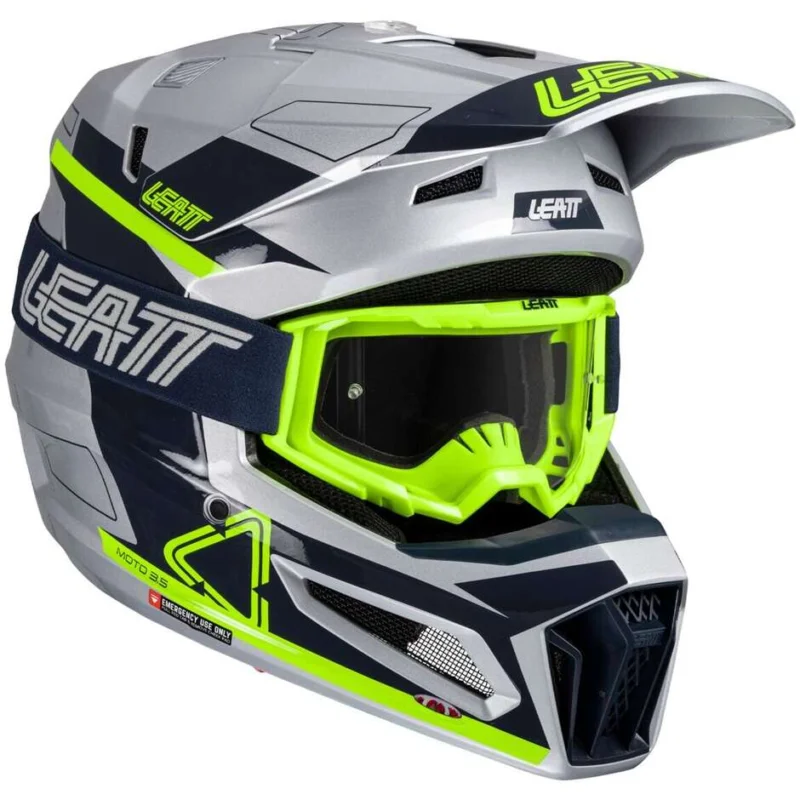 Occasione Imperdibile Casco Moto Cross Leatt KIT MOTO 3.5 V25 STEEL Verde