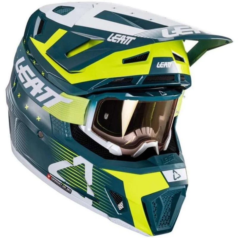 Casco Moto Cross Leatt KIT MOTO 7.5 V24 ACID FUEL Verde Occasione Imperdibile