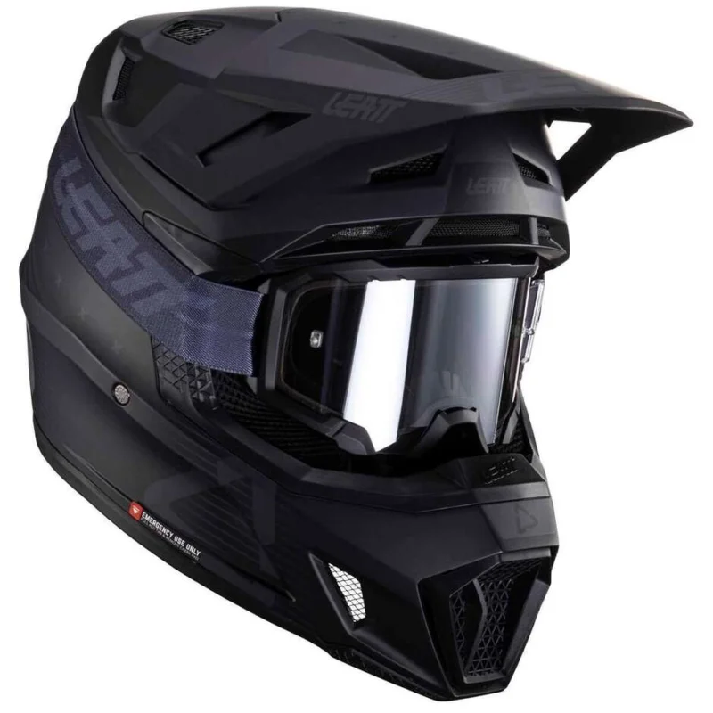 Casco Moto Cross Leatt KIT MOTO 7.5 V24 STEALTH Nero Occasione Imperdibile