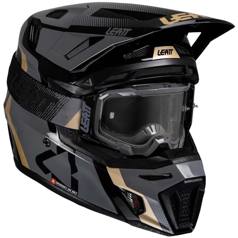 Casco Moto Cross Leatt KIT MOTO 8.5 V25 BLACK Nero Affare