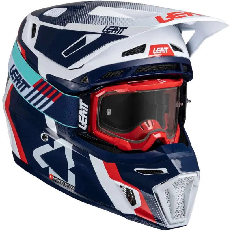 Casco Moto Cross Leatt KIT MOTO 8.5 V25 ROYAL Blu Bestseller