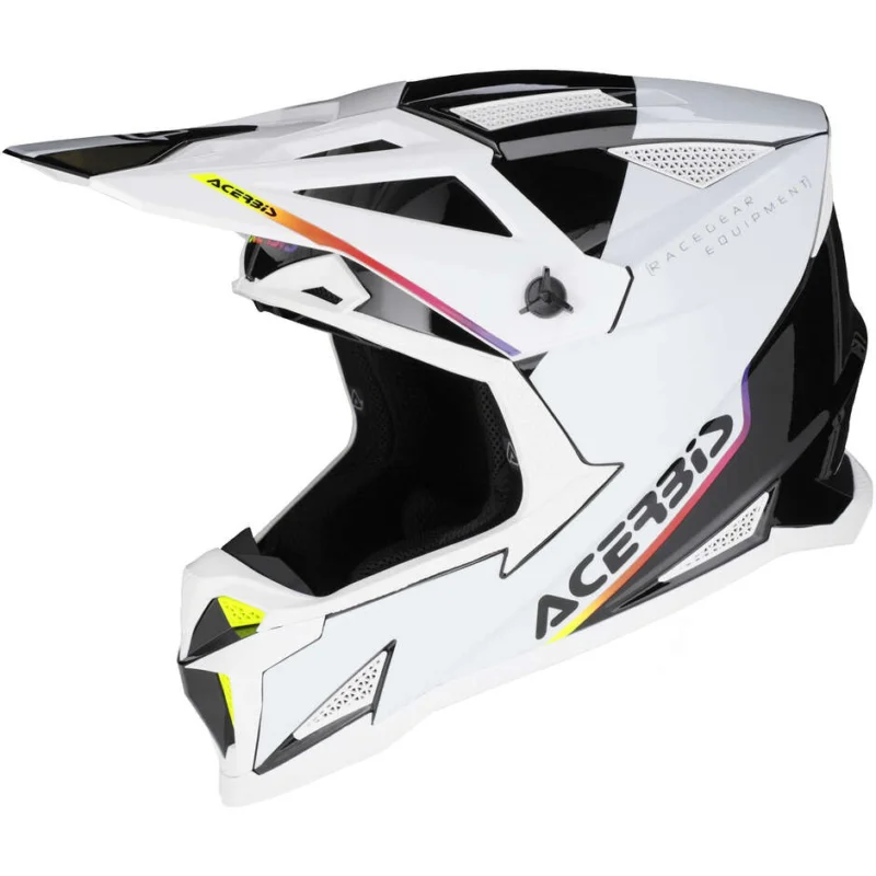 Affare Casco Moto Cross OFFROAD T711 Bianco Nero