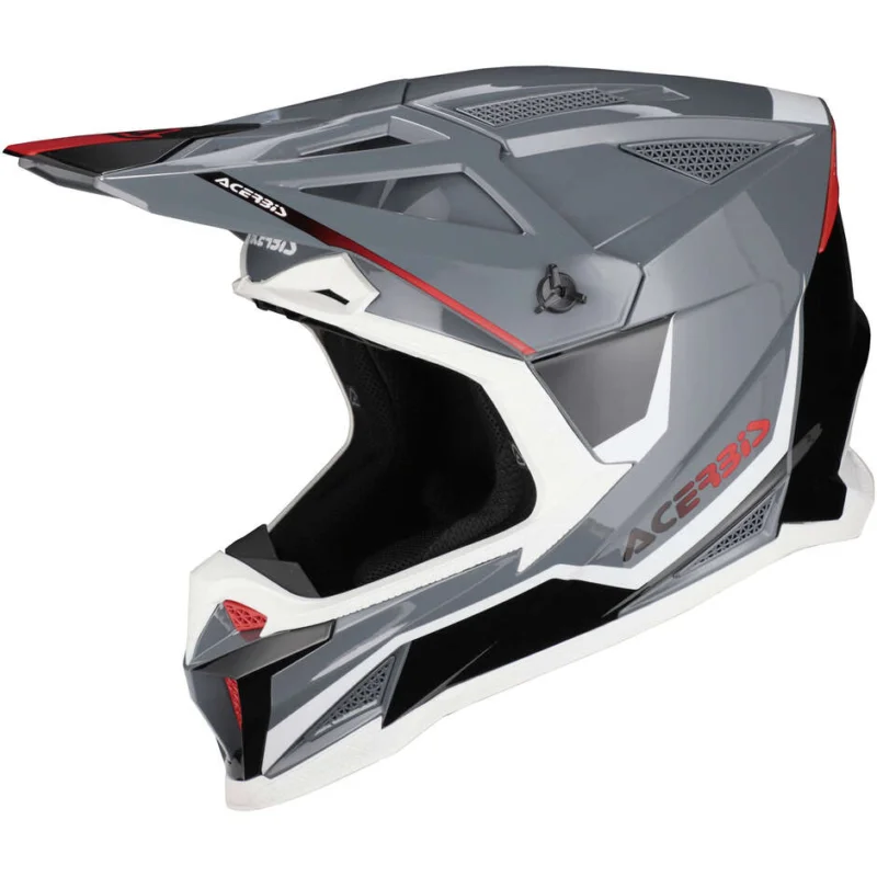 Casco Moto Cross OFFROAD T711 Grigio/Nero Offerta Lampo