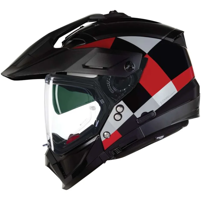 Casco Moto Crossover Nolan N70-2 X 06 RUVIDO 342 Nero Grigio Rosso Lucido Bestseller