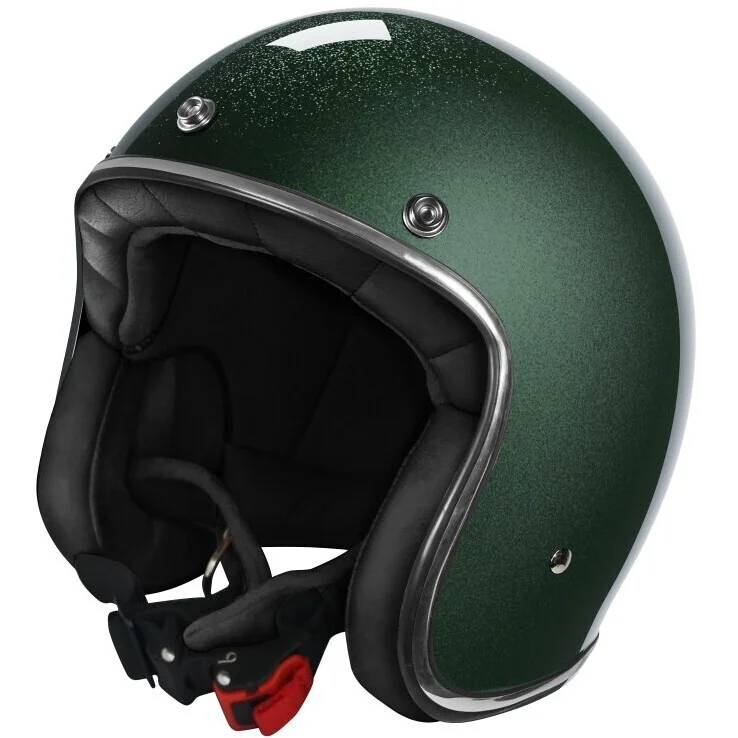 Prezzo Conveniente Casco Moto Custom Jet Stormer QUARTZ GLITTER Verde Lucido