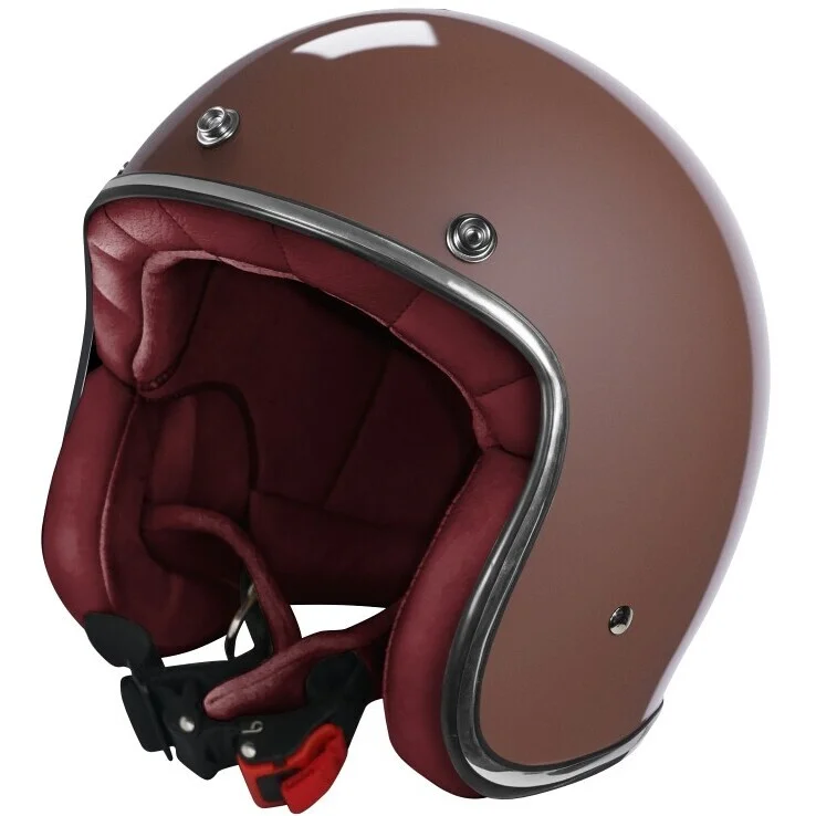 Prezzo Di Fabbrica Casco Moto Custom Jet Stormer QUARTZ Solid Champagna Perla