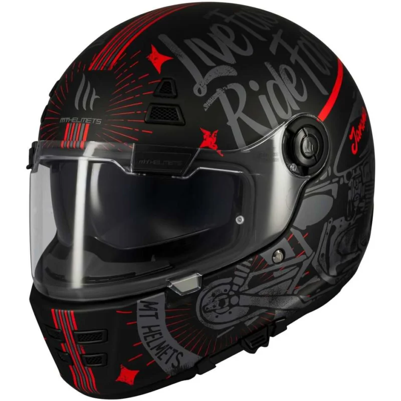 Consegna Rapida Casco Moto Custom Retro' Mt Helmetss JARAMA SV ART E5 Opaco