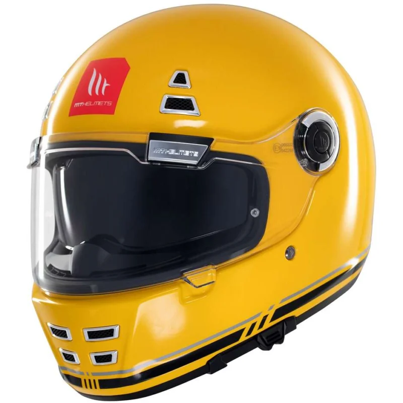 Di Tendenza Casco Moto Custom Retro' Mt Helmetss JARAMA SV SOLID C3 Opaco Giallo