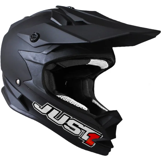 Must-Have Casco Moto da Bambino Cross Enduro Just1 J32 SOLID Nero Opaco