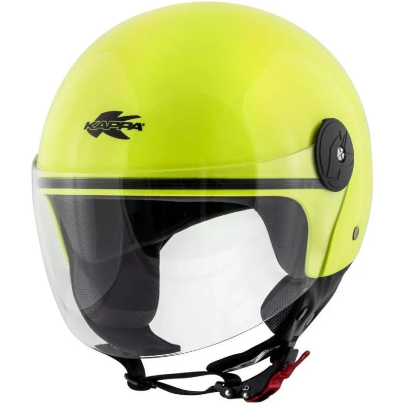 Nuovo Arrivo Casco Moto Demi-Jet Kappa KV40 HAWAII Basic Giallo Fluo