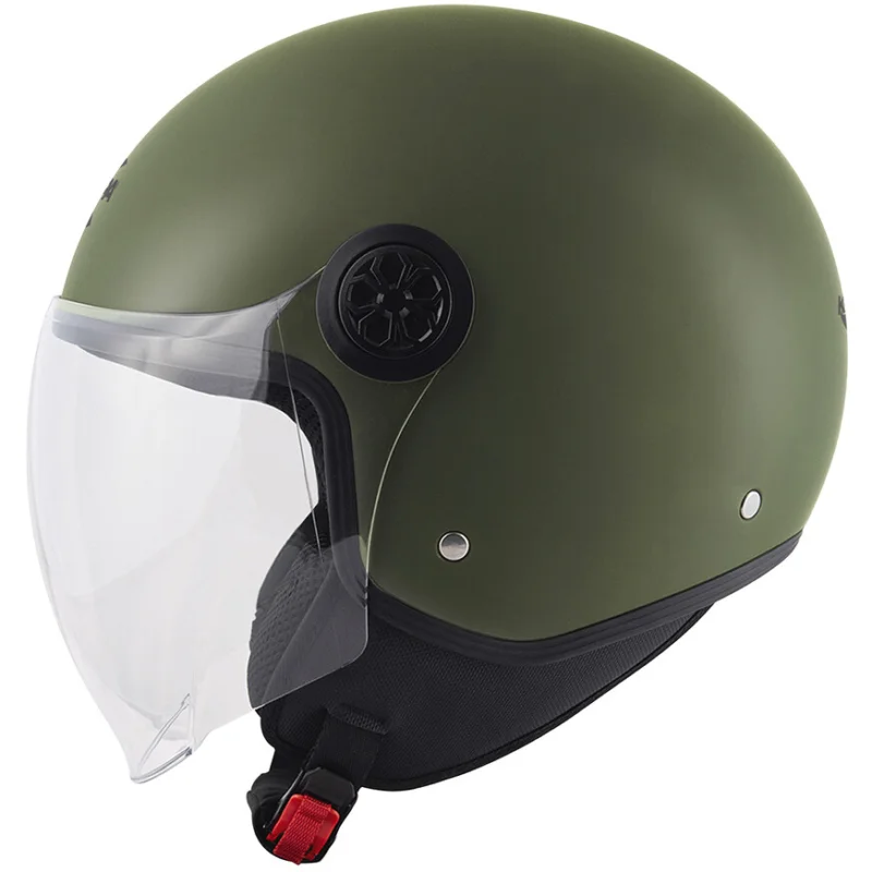 Ultima Occasione Casco Moto Demi-Jet Kappa KV59 Verde MIlitare