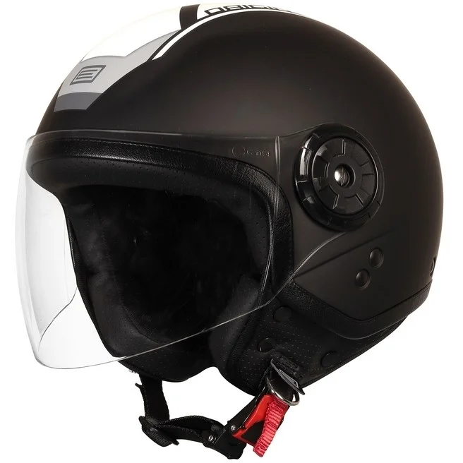 Casco Moto Demi-Jet Origine NEON SCOOP Bianco Nero Opaco Ultime Pezzi