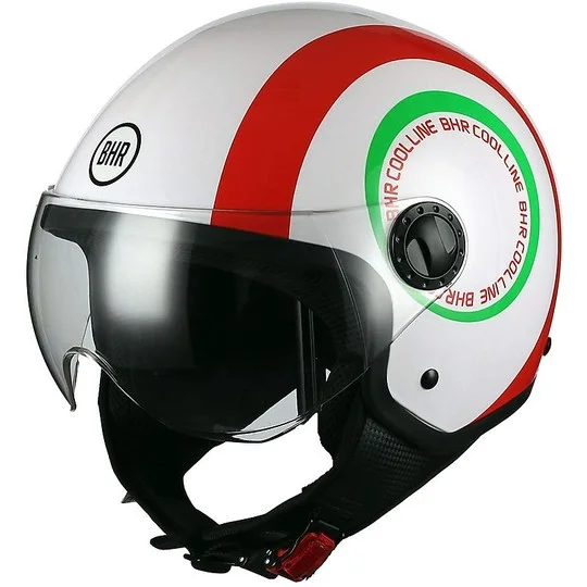 Casco Moto Demi-Jet Visiera Bombata BHR 801 Cool C Solo Oggi
