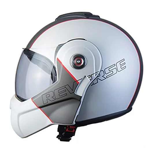 Pagamento Sicuro Casco Moto Flip-Up BHR 807 REVERSE COOL Bianco