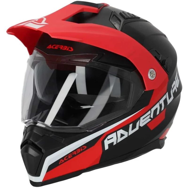 Occasione Imperdibile Casco Moto Integrale Adventure Acerbis FLIP FS-606 Grigio Rosso