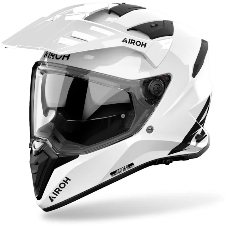 Affare Casco Moto Integrale Adventure Airoh BANDIT Color Bianco Lucido
