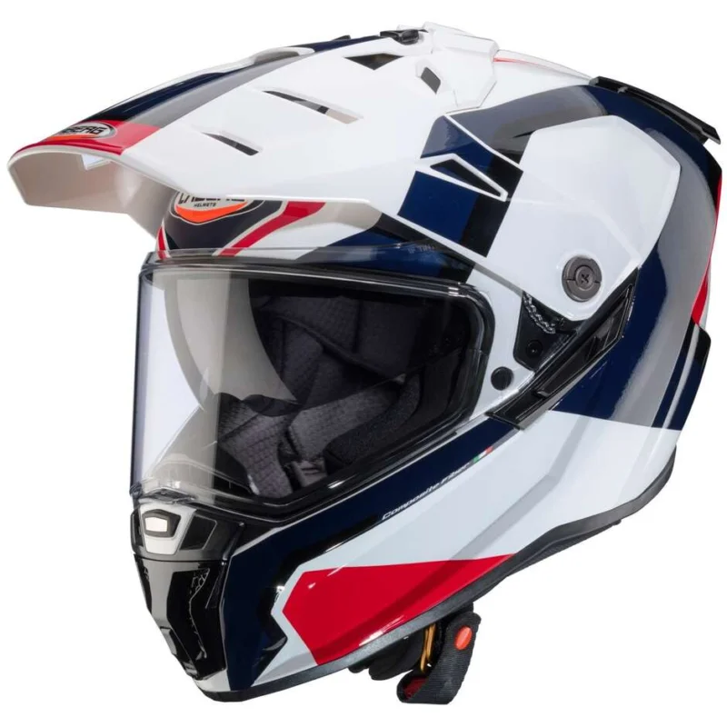 Offerta Limitata Casco Moto Integrale Adventure Caberg TANAMI SCRAM Bianco Rosso Blu