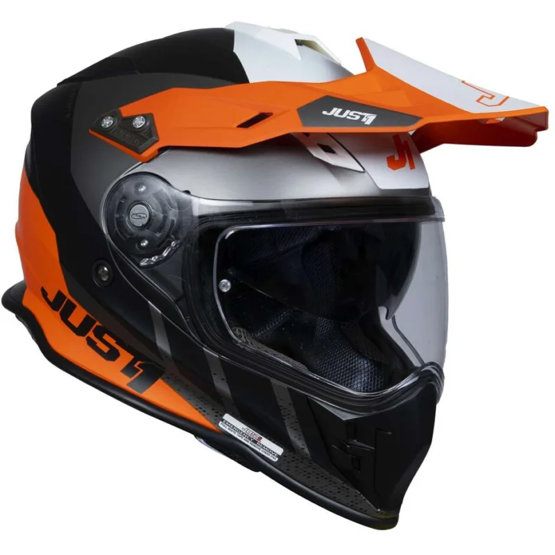 Acquista Ora Casco Moto Integrale Adventure Just1 J34 Pro Outerspace Fluo Arancio Nero