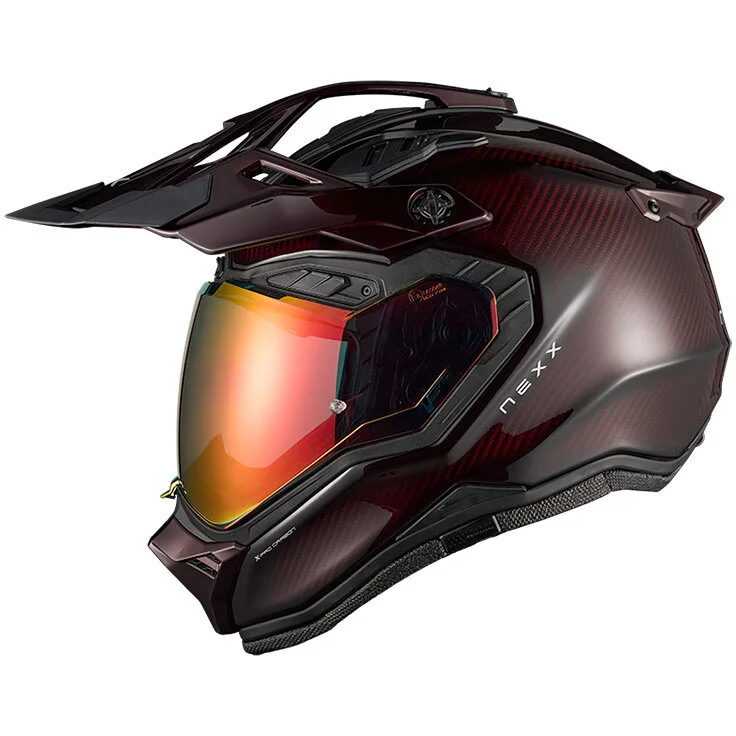 Casco Moto integrale Adventure Nexx X.RALLY Namib Carbon Rosso Scelto Dai Clienti