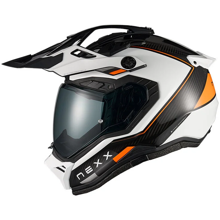 Casco Moto integrale Adventure Nexx X.RALLY Raid Bianco Arancio Spedito Oggi