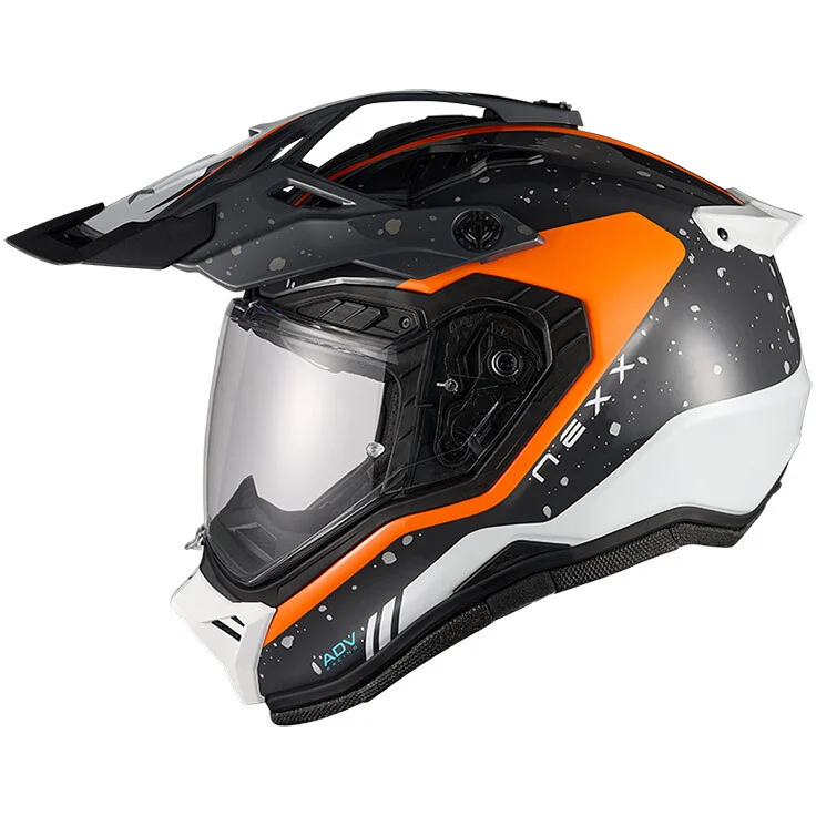 Casco Moto integrale Adventure Nexx X.RALLY YUMA Grigio Arancio Economico