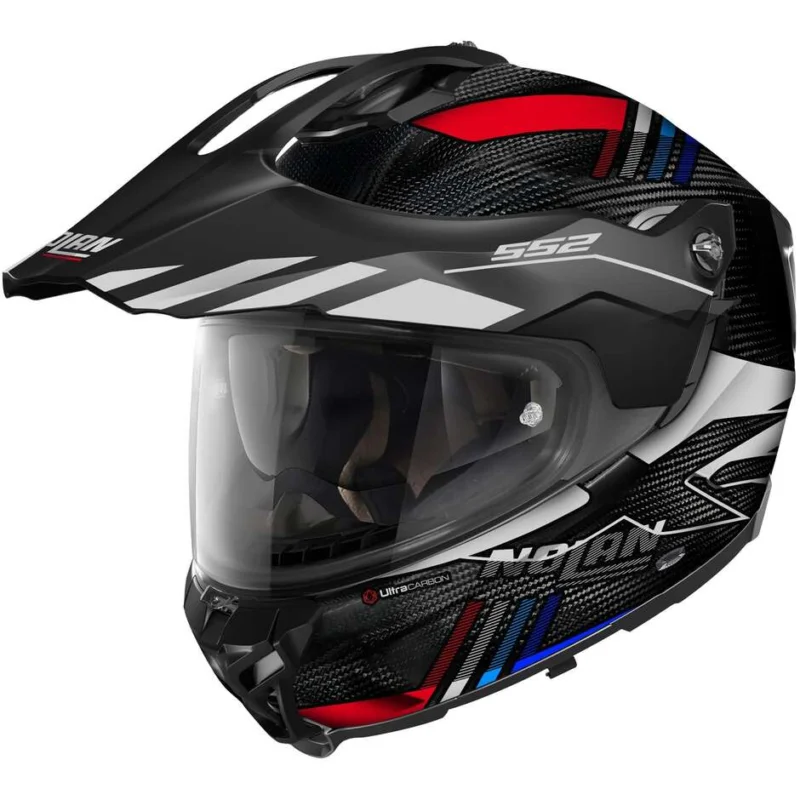 Casco Moto Integrale Adventure Nolan X-552 ULTRA WINGSUIT 028 Rosso Blu Bianco Ordina Subito