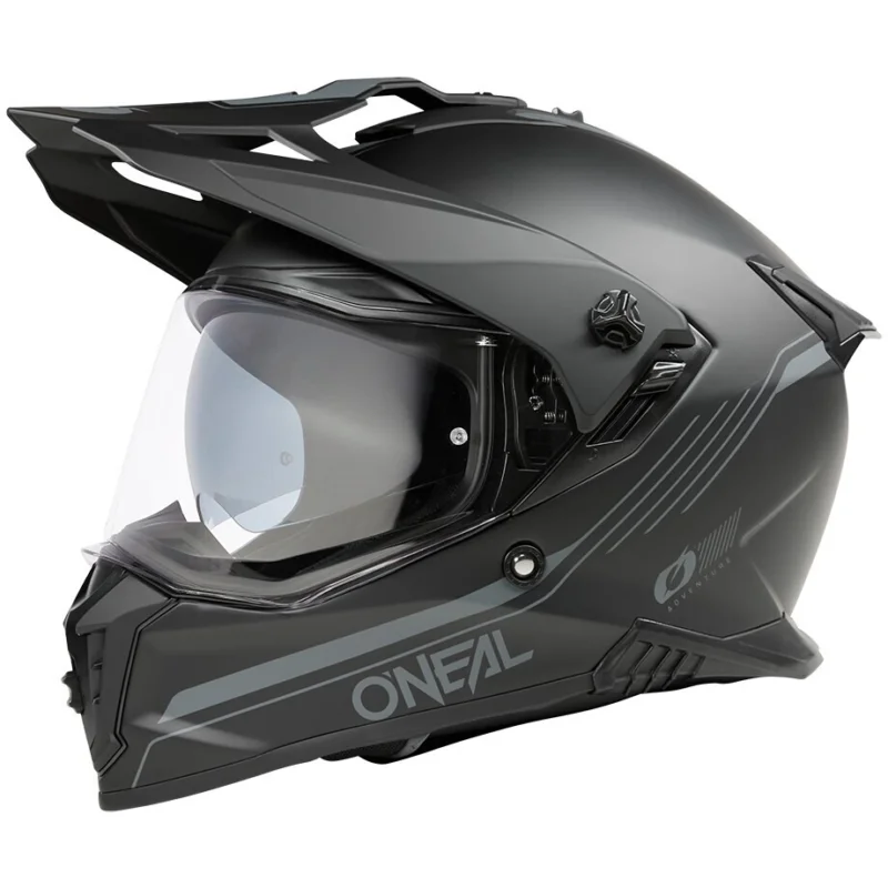 Casco Moto Integrale Adventure Oneal A-SRS Solid Nero Opaco Ultima Occasione